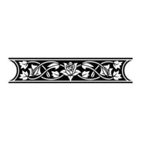 Intricate Floral Border, Medieval , Elegant Ornamentation vector