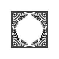 Geometric Wreath Frame, Minimalist , Vintage Aesthetic vector
