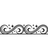 Elegant Swirl Border, Sparkling Accents vector