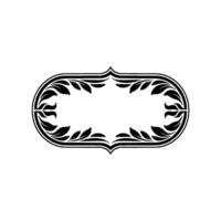 Elegant Oval Frame, Botanical Ornamentation, Vintage - Ornament vector