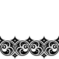 Intricate Black Ornamental Border, Celestial Motif vector
