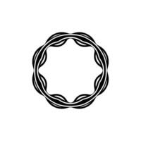 Intricate Woven Circle, Minimalist , Elegant Frame vector