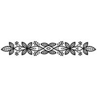 Elegant Botanical Border, Vintage Style, alternate version 22 vector
