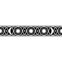 Celestial Cycle Border, Minimalist vector