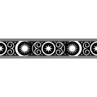 Celestial Border Vintage Moon Star Ornamentation, Geometric vector