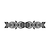Elegant Black Floral Border, Vintage Element, alternate version 48 vector