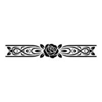 Elegant Floral Border, Vintage , Decorative Element, alternate version 389 vector