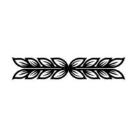 Elegant Leaf Border, Minimalist , Botanical Element vector