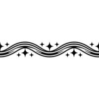 Elegant Wave Border, Sparkling Accent vector