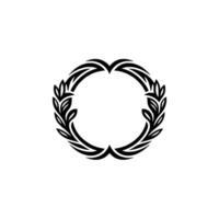 Elegant Laurel Wreath, Minimalist , Blank Space vector