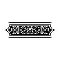 Elegant Floral Border, Vintage , Decorative Element, alternate version 392 vector