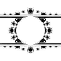 Geometric Sunburst Frame, Minimalist, Symmetry vector