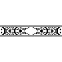 Intricate Black Ornamental Border, Vintage, Scrollwork vector
