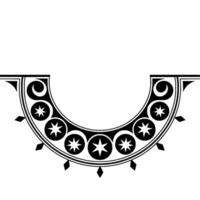 Stylized Crescent Moon Ornament, Celestial vector