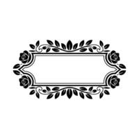 Elegant Floral Frame, Vintage , Decorative Border, alternate version 17 vector