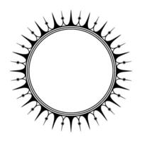 Celestial Crown Minimalist Starburst Frame vector