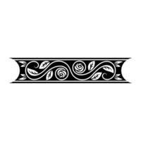 Elegant Black Floral Border, Vintage Element, alternate version 51 vector