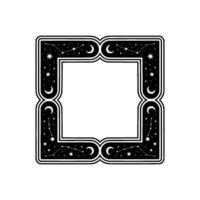 Celestial Square Frame, Starry Night vector