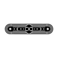 Art Deco Celestial Emblem - Lunar Infinity vector