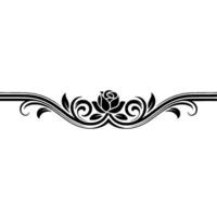 Elegant Floral Border, Vintage Element, alternate version 92 vector