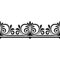 Elegant Black Swirl Border, Vintage Element, Swirls vector