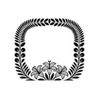 Elegant Botanical Frame, Vintage Style, Floral Accent vector