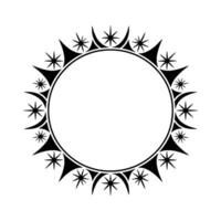 Celestial Halo Stylized Starburst Frame vector