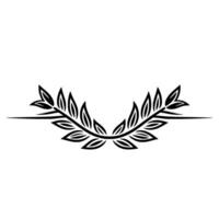 Elegant Laurel Branch Border, Minimalist vector