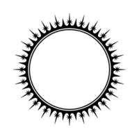 Stylized Crown Border, Celestial Motif, Minimalist vector