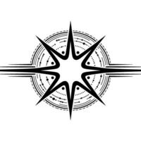 Geometric Starburst, Minimalist , Circular Symmetry, Lines vector