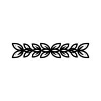 Stylized Laurel Wreath Border, Minimalist - Foliage vector