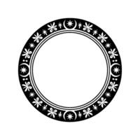Celestial Circle Intricate Star Ornamentation vector