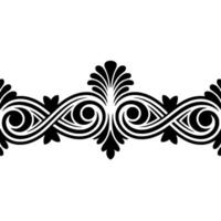 Elegant Swirl Border, Vintage Ornamentation, Decorative Element vector