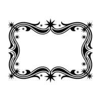 Ornate Starburst Frame, Vintage Decorative Border vector
