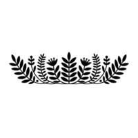 Minimalist Botanical Border, Elegant Line Art, Foliage vector