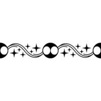 Celestial Swirl Vintage Decorative Border vector