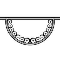 Art Deco Ornamentation, Circular Motif, Geometric vector