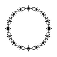 Intricate Star Border, Vintage Ornamentation, Circular Frame vector