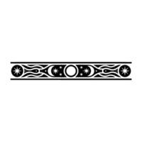 Celestial Border Stylized Stars and Waves Ornament vector
