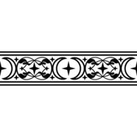Ornate Black Crescent Border, Medieval vector