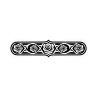 Art Nouveau Rose Border, Elegant Decorative Element vector