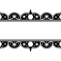 Stylized Black Border Ornament, Vintage Element vector