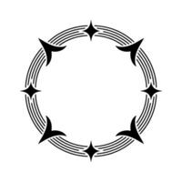 Geometric Star Frame, Minimalist , Circular Motif, Geometry vector