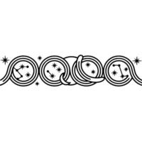 Celestial Loop Minimalist Star Constellation Border vector
