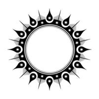 Celestial Halo Minimalist Starburst Frame vector