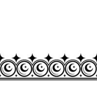 Elegant Crescent Moon Border, Decorative vector