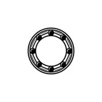Minimalist Bearing , Circular Precision, Modern vector
