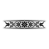 Elegant Floral Border, Vintage Element, alternate version 100 vector