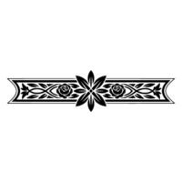 Elegant Floral Border, Vintage , Decorative Element, alternate version 398 vector