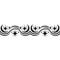 Stylized Wave Border with Starburst Accents vector